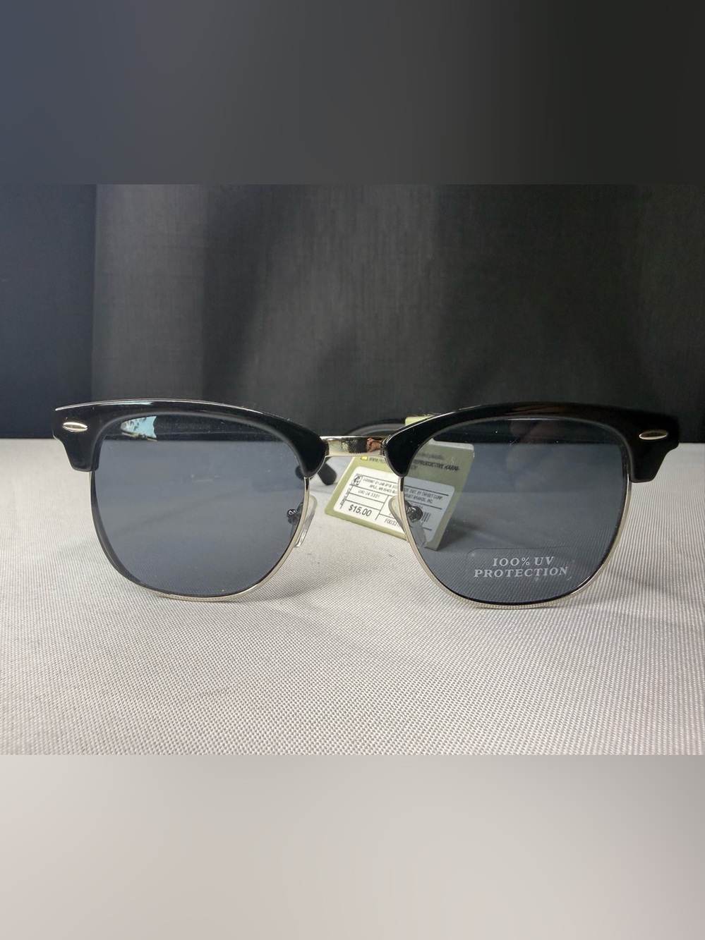 Goodfellow & Co Black and Silver Clubmaster Sunglasses NWT